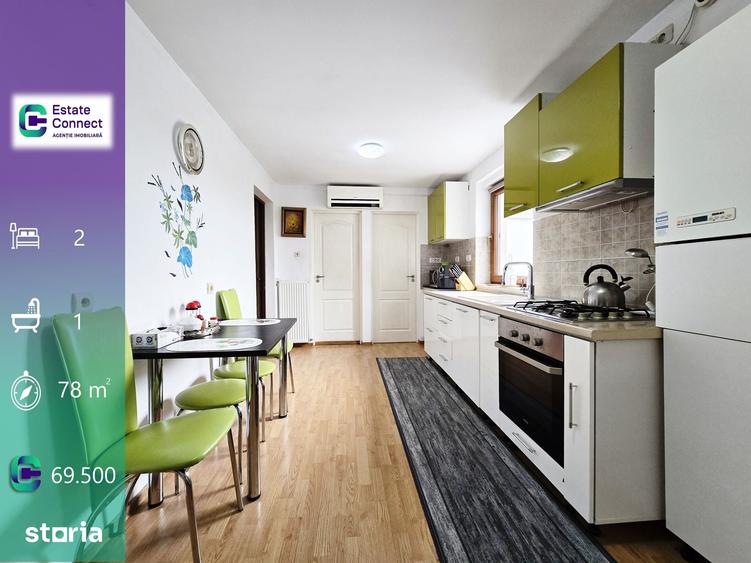 Apartament cu 2 camere decomandat în Bujac