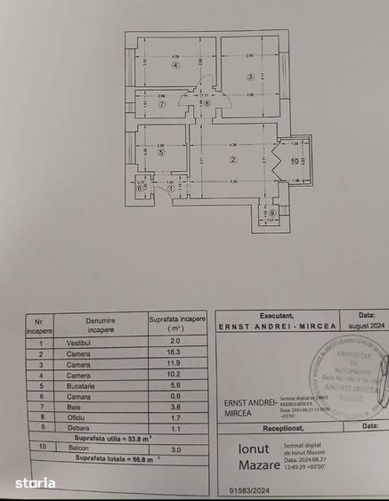 Apartament cu 3 camere decomandat, mobilat în Floreasca