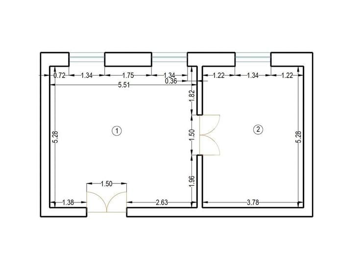 Birou, de 52 mp, în Semicentral