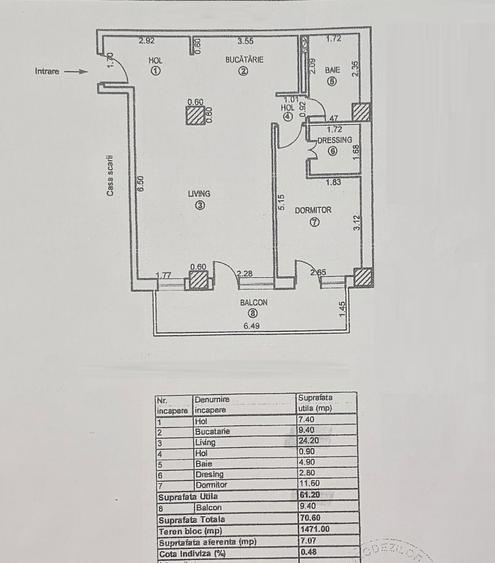 Apartament cu 2 camere decomandat în Ultimul leu