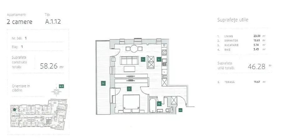 Apartament cu 2 camere decomandat în Pache Protopopescu