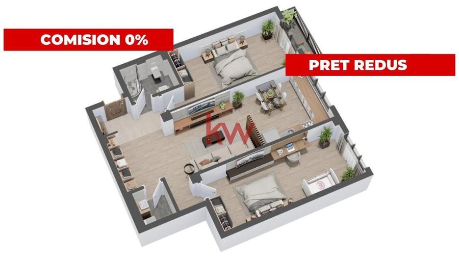 Apartament cu 3 camere în Valea Lupului
