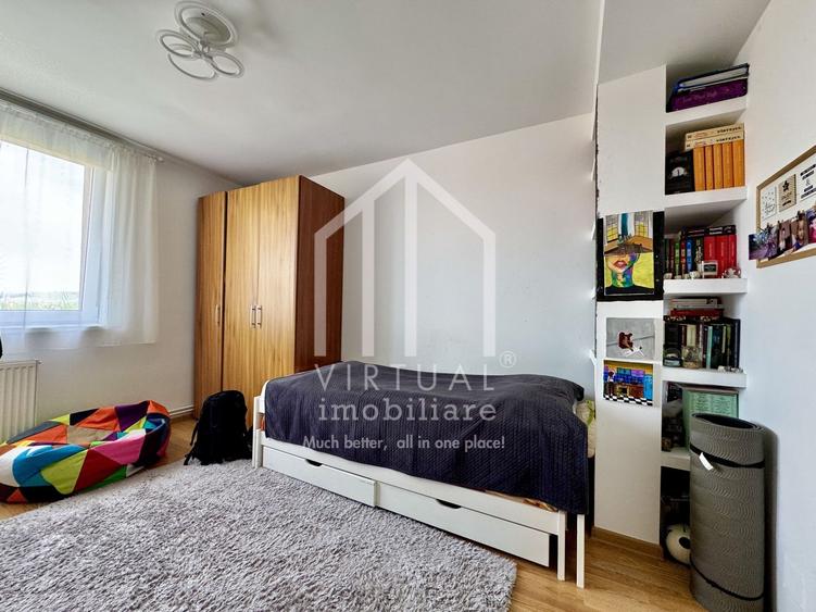 Apartament cu 3 camere semidecomandat, mobilat în Terezian