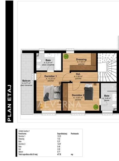 Duplex cu 4 camere cu Canalizare în Tăuți