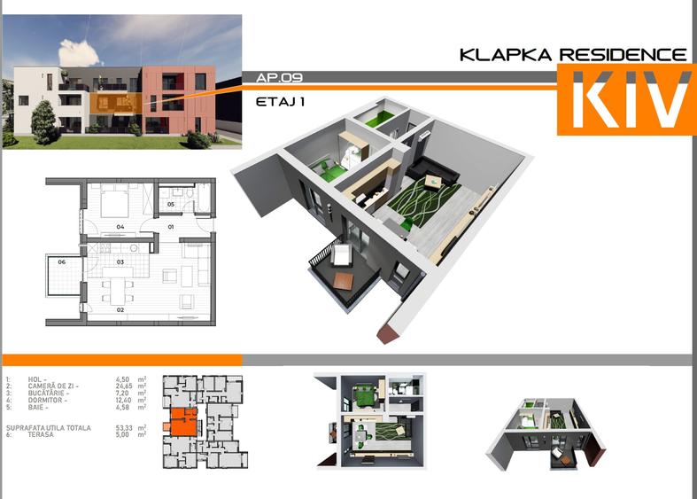 Apartament cu 2 camere decomandat în Girocului