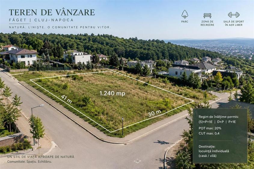 Teren Construcții intravilan de 1240 mp, în Făget