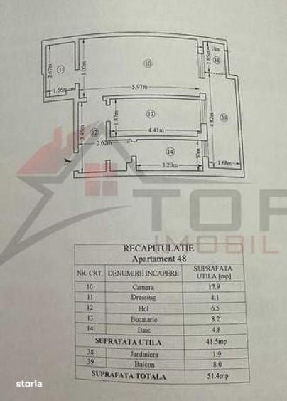 Apartament 1 Camera D - 51mp - Bloc Nou - Tatarasi - 6