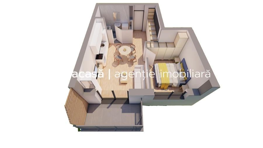 Apartament cu 2 camere semidecomandat în UTA