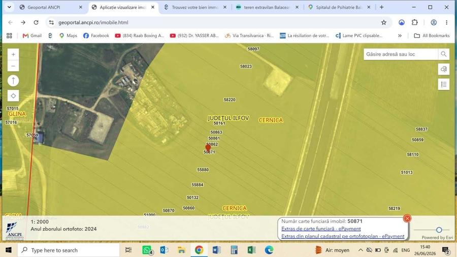 Teren de 7000 mp, în Glina