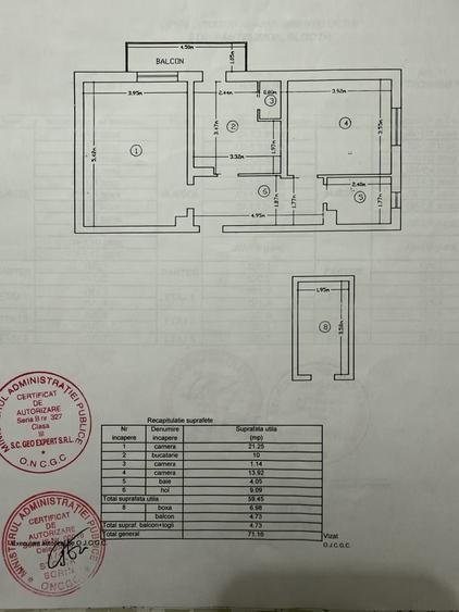 Apartament cu 2 camere decomandat în Central