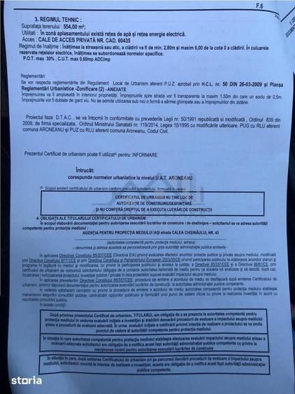 Teren de 652 mp, în Aeroport