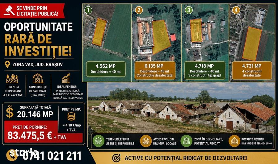 Teren de 20146 mp, în Șercaia