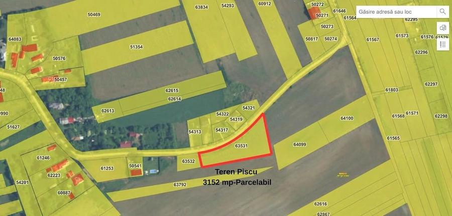 Teren de 3132 mp, în Piscu