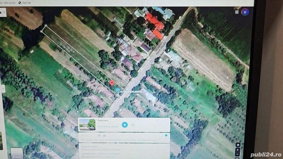Teren de 1700 mp, în Radovanu