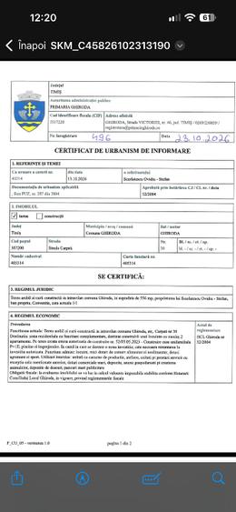 Teren Construcții intravilan de 556 mp, în Ghiroda