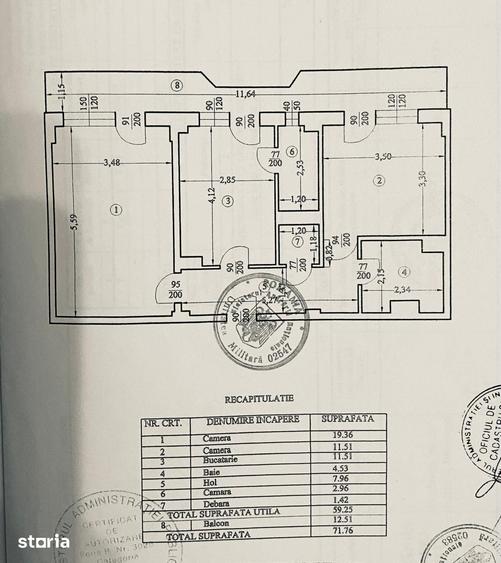 Apartament cu 2 camere decomandat în Micro 11