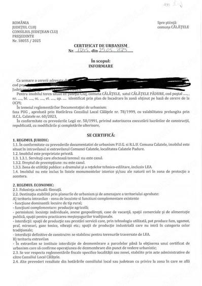Teren în Călățele