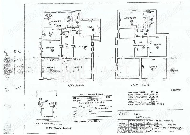 Duplex cu 4 camere cu Canalizare în Calea Dumbrăvii