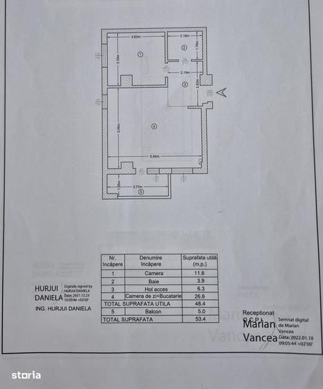 2 camere 54mp - etaj 8/10 - mobilat - loc parcare subteran - INTABULAT - 2