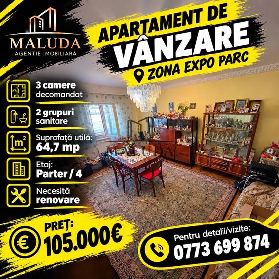 Ap. 3 cam., dec., cf 1, Expo Parc, 105.000eur - 1