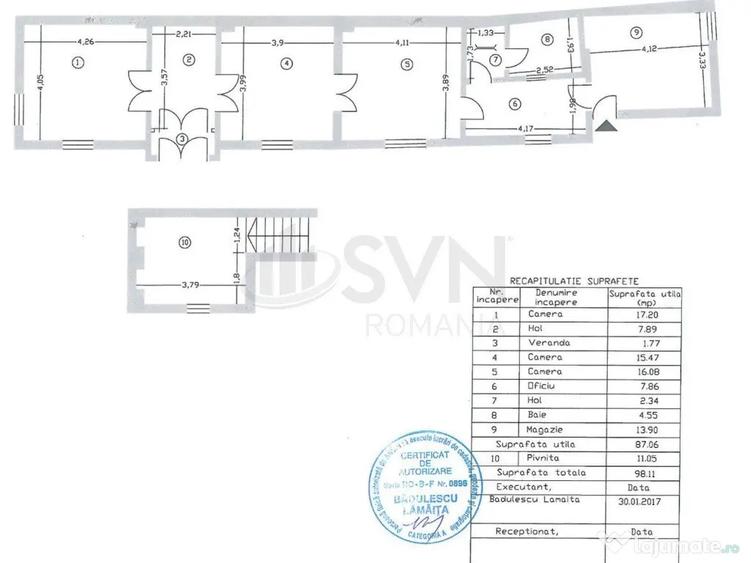 Casă cu 5 camere cu Teren 243 Mp în Cișmigiu