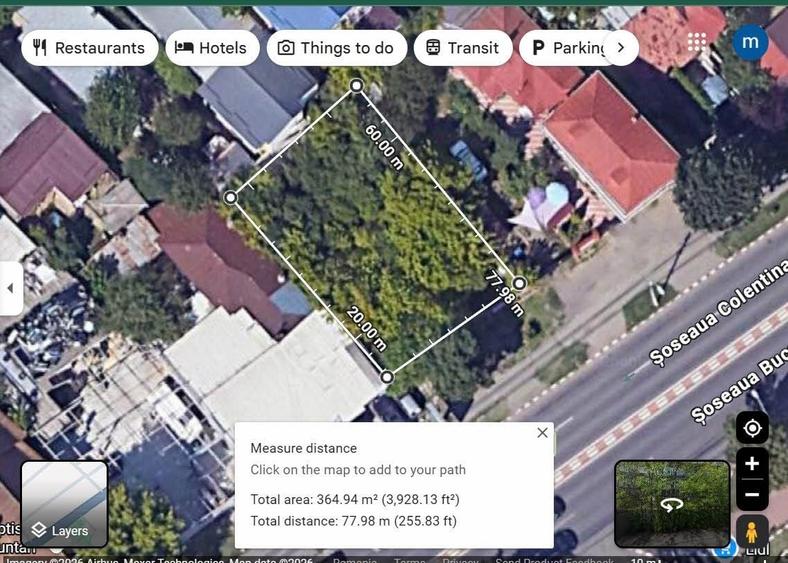 Teren Construcții intravilan de 365 mp, în Sud-Est