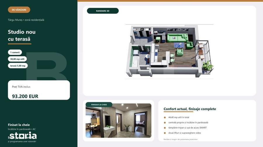 Studio Nou Cu Terasa | 40,80 Mp Utili | Targu Mures - 5