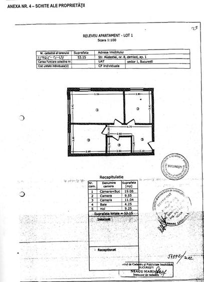 Apartament cu 3 camere în Chitila