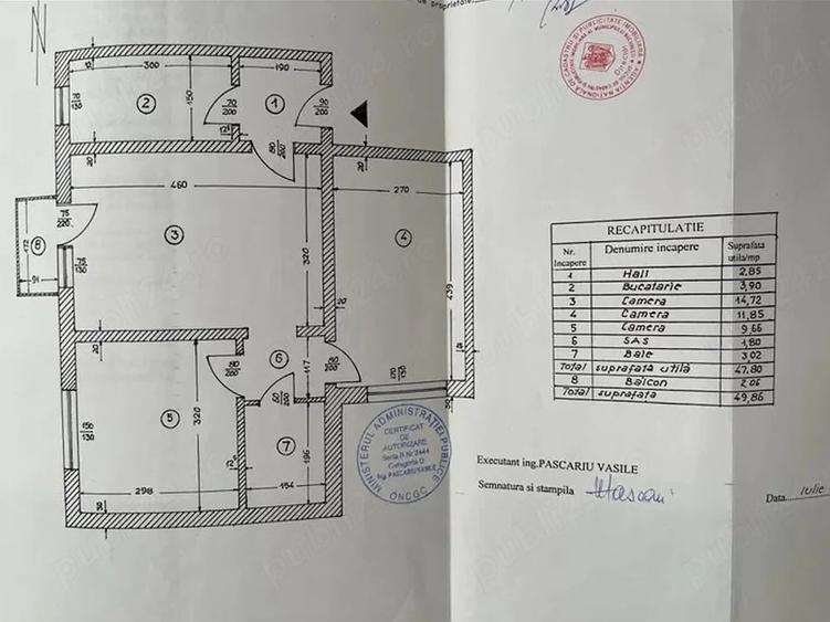 Apartament cu 3 camere semidecomandat în Eroii Revoluției