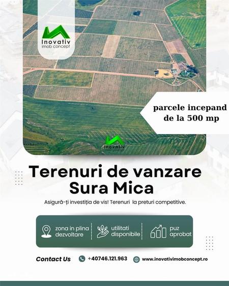 Teren de 501 mp, în Șura Mică