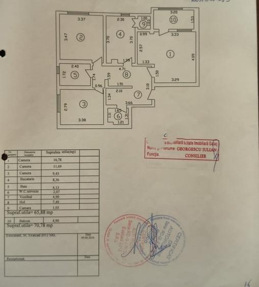Apartament cu 3 camere decomandat în Micro 20