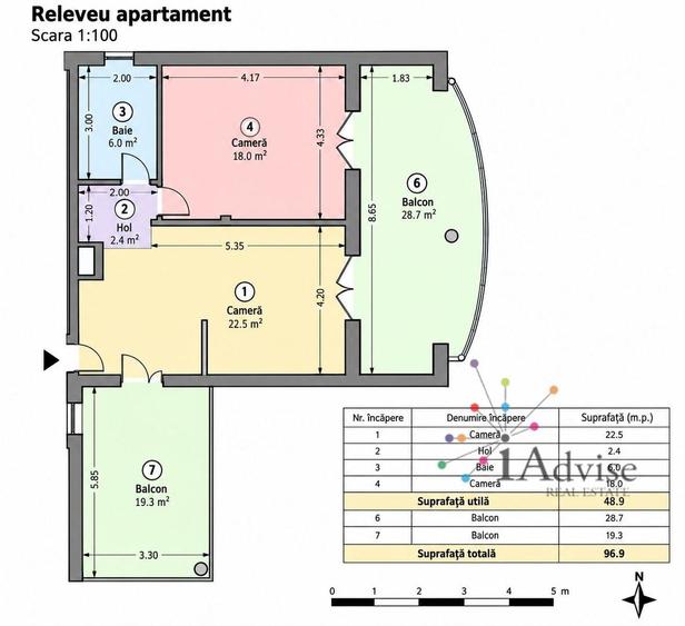 Apartament cu 3 camere decomandat în Poiana Brașov