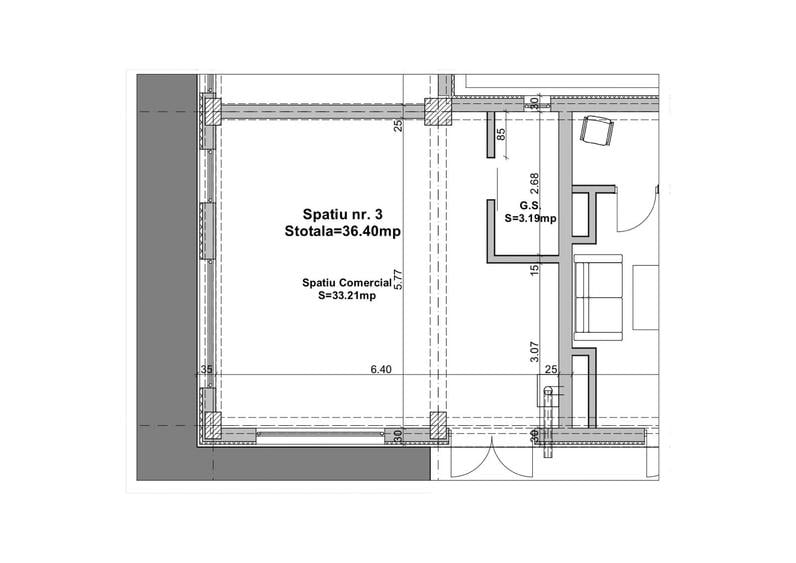 Spațiu comercial, de 37 mp, în Calea Aradului