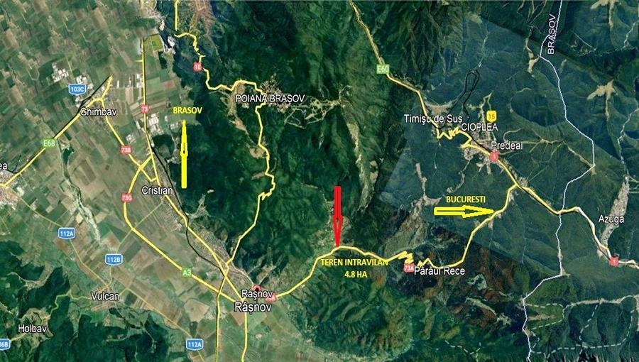 Teren Construcții intravilan de 48000 mp, în Cheile Râșnoavei
