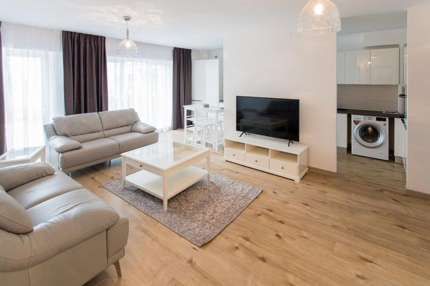 Apartament cu 2 camere semidecomandat, mobilat în Barbu Văcărescu