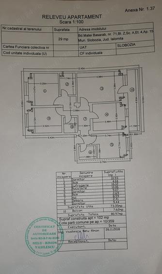 Apartament cu 4 camere decomandat în Central