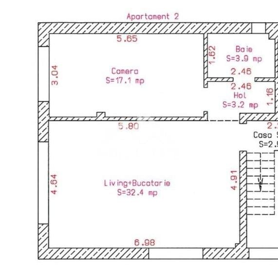 Apartament decomandat cu 2 camere,finisat la cheie, etaj 1-Selimbar, Comision 0 - 4
