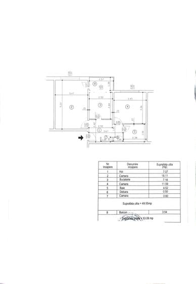 Apartament cu 2 camere decomandat în Mărășești