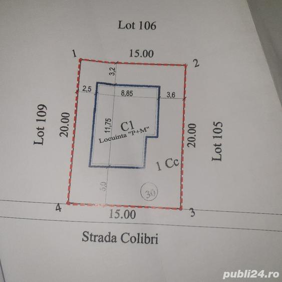 Casă cu 4 camere cu Teren 300 Mp în Poiana