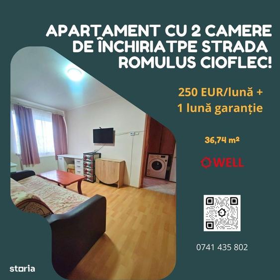 Apartament cu 2 camere de inchiriat pe strada Romulus Cioflec! - 1