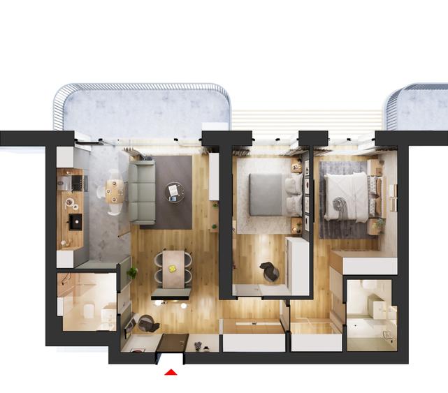 Apartament cu 3 camere în Theodor Pallady