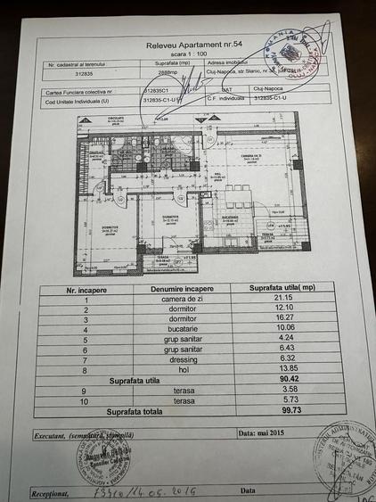 Apartament cu 2 camere decomandat în Central