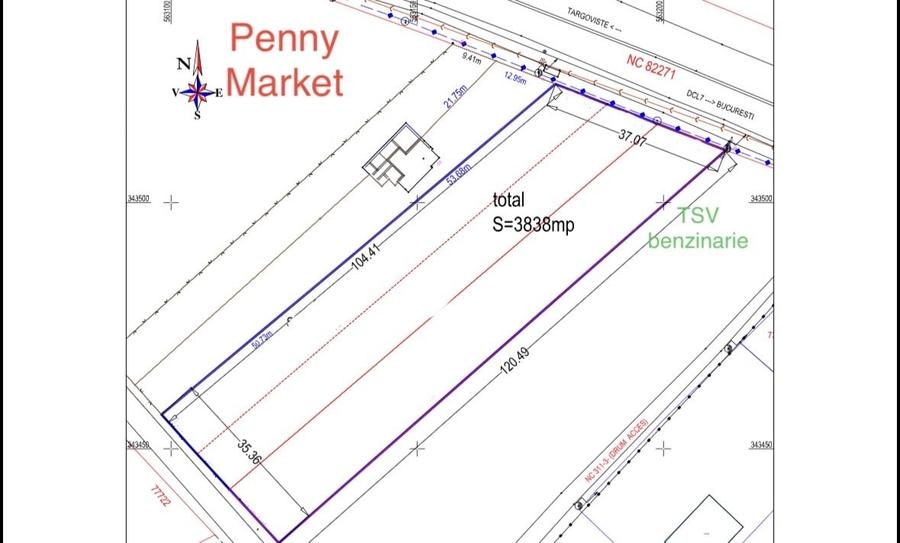 Teren Construcții intravilan de 3828 mp, în Bâldana