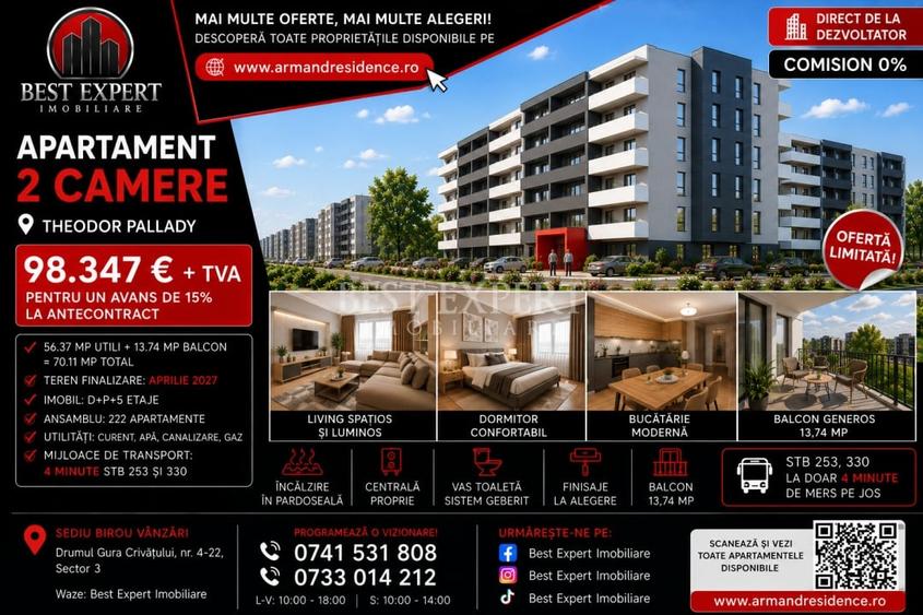 2 Camere Moderne | Încălzire în Pardoseală | Parcare BONUS la Avans 50% - 1
