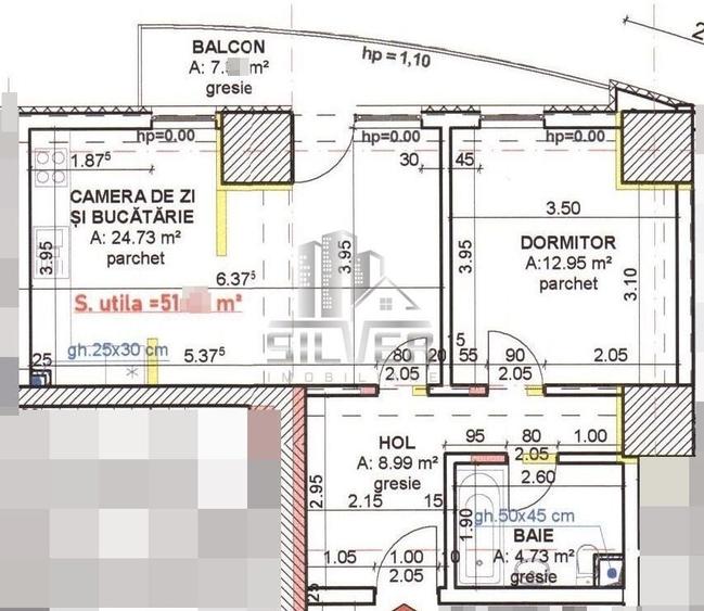 Apartament cu 2 camere la cheie in West City Tower. - 71