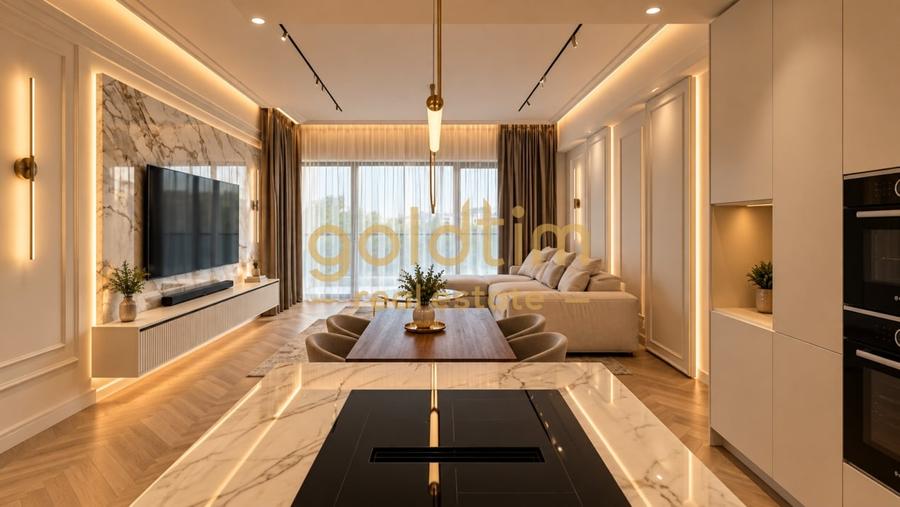 Apartament cu 3 camere decomandat, mobilat în Barbu Văcărescu