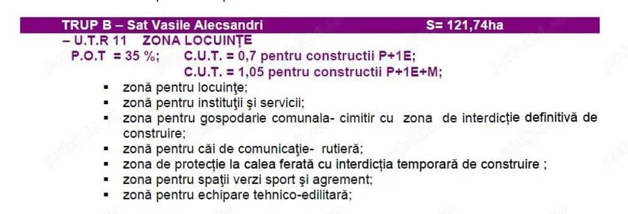Teren de 2000 mp, în Vasile Alecsandri