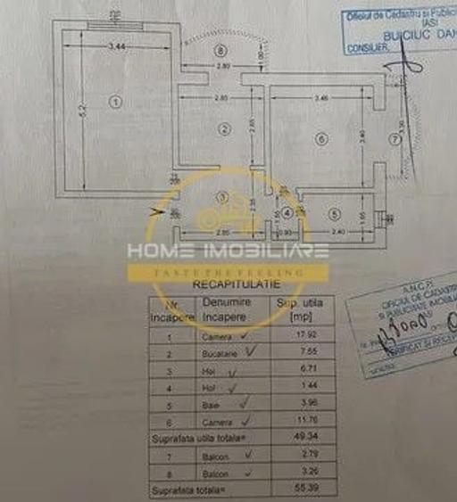 Apartament cu 2 camere decomandat, mobilat în Dancu