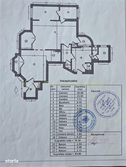 Apartament cu 3 camere în Eminescu