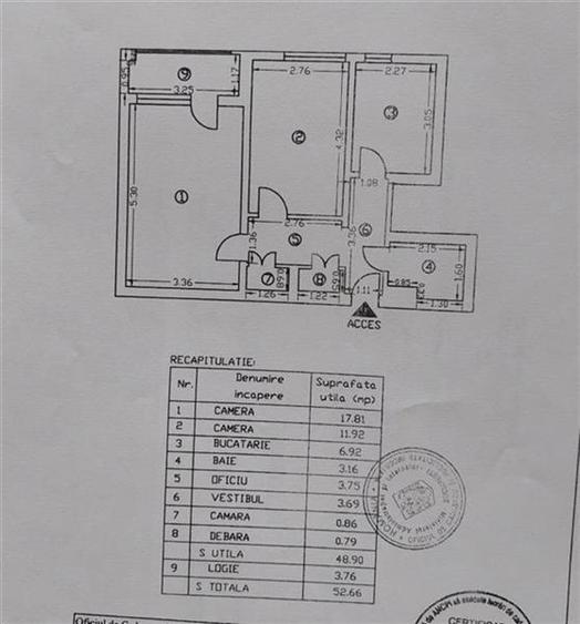 Apartament cu 2 camere decomandat, mobilat în Titan